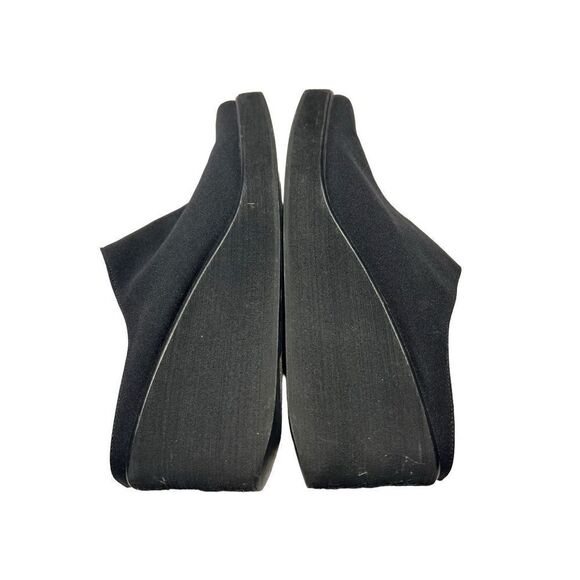 Salvatore Ferragamo Womens Slip On Square Toe Wedge Heel Mule Black Size 8.5 - Picture 5 of 8